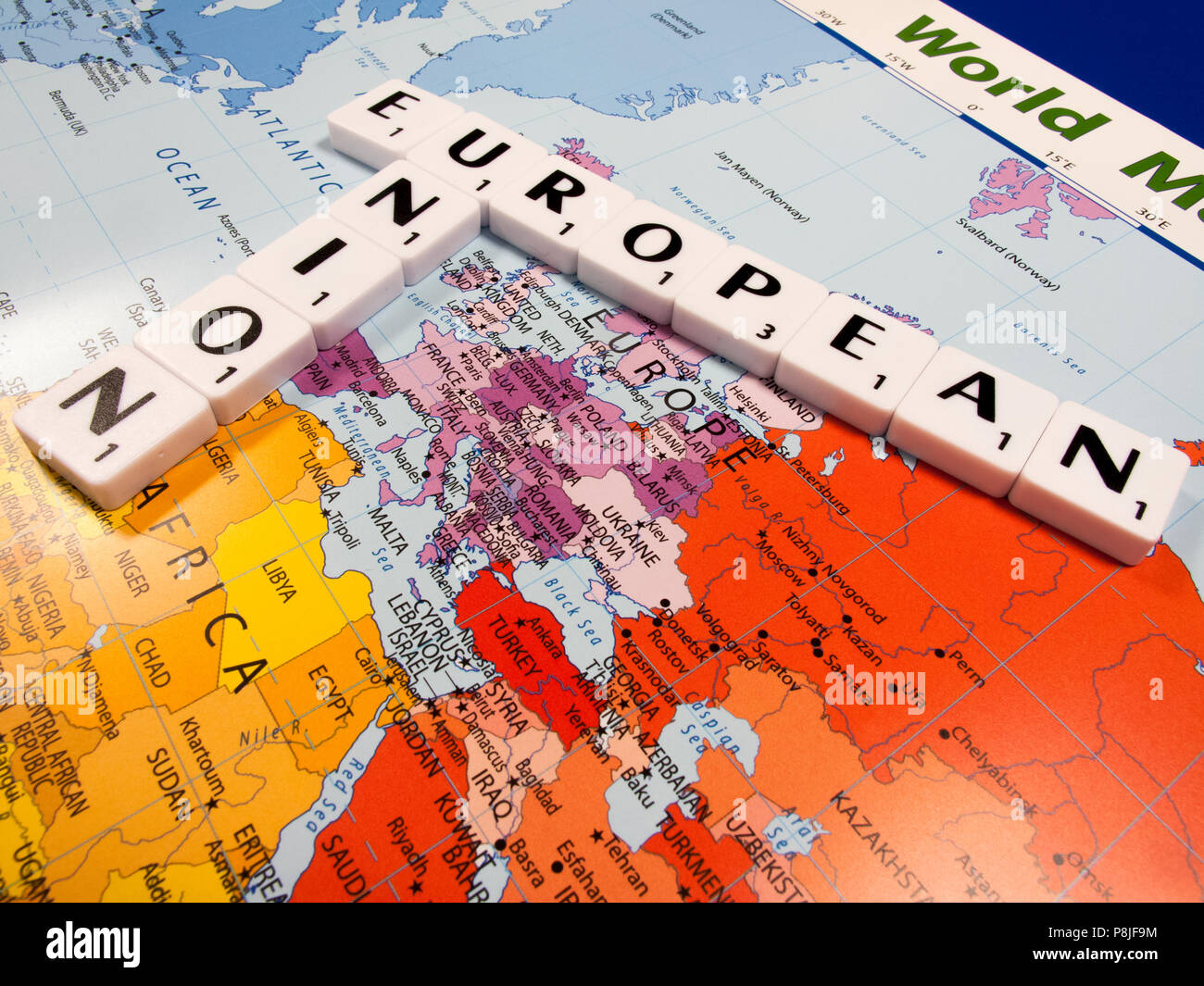 representation of the European Union, political and economic union of twenty eight member states Stock Photo