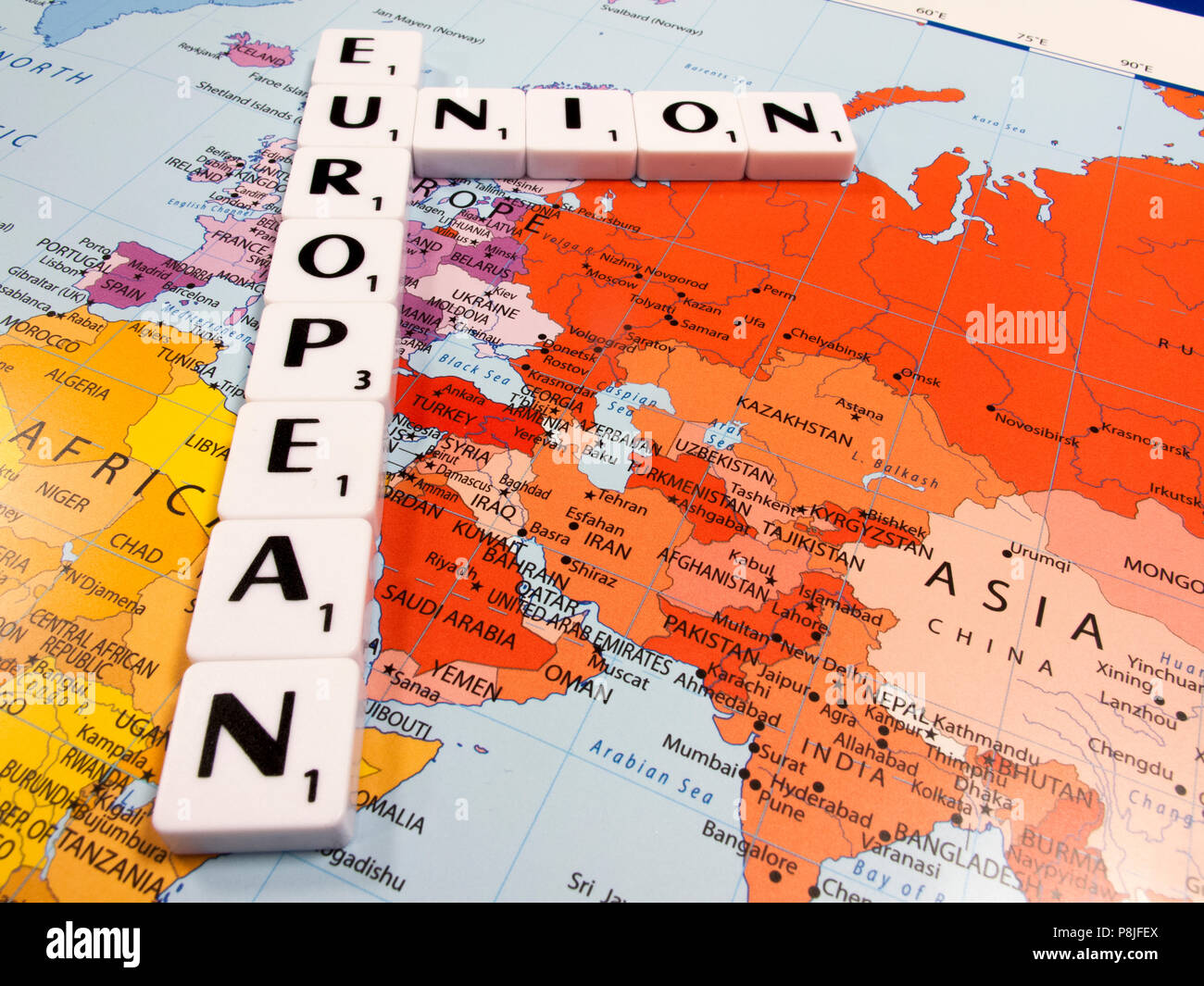 representation of the European Union, political and economic union of twenty eight member states Stock Photo