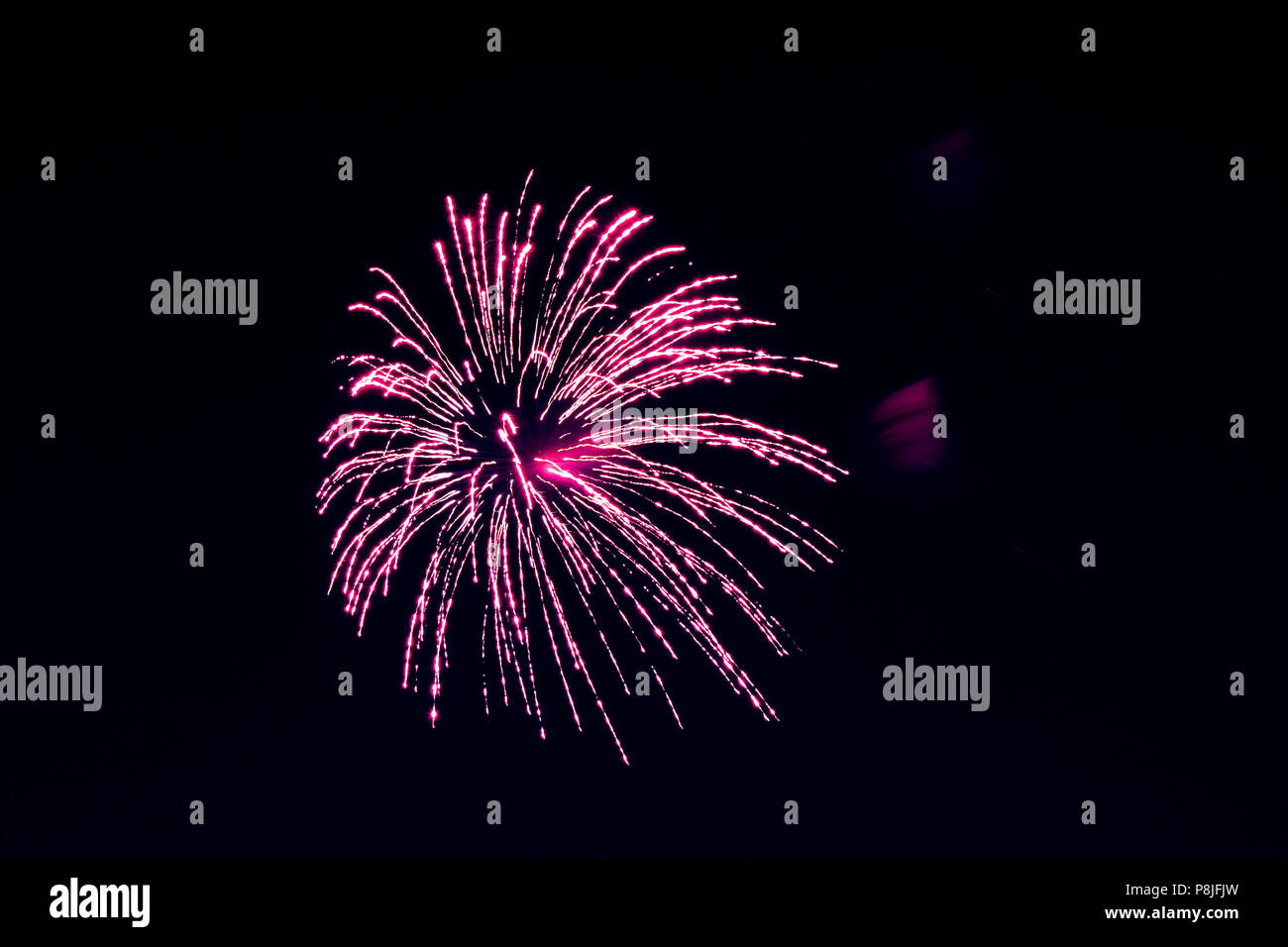 Fireworks From 4th of July Stock Photo
