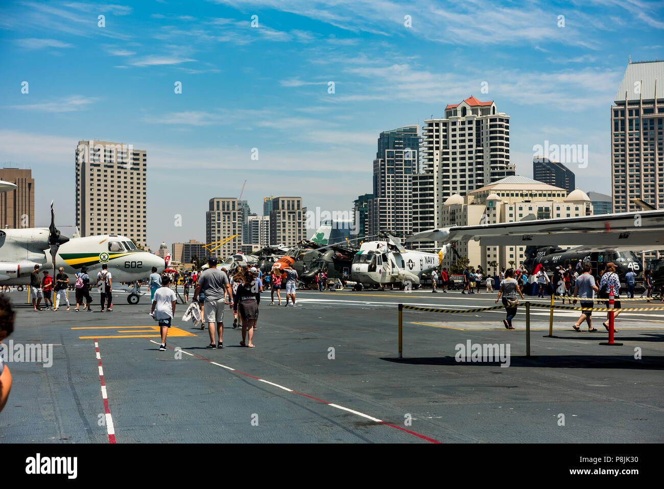 Flight deck images of helicopters, planes, command and control tower