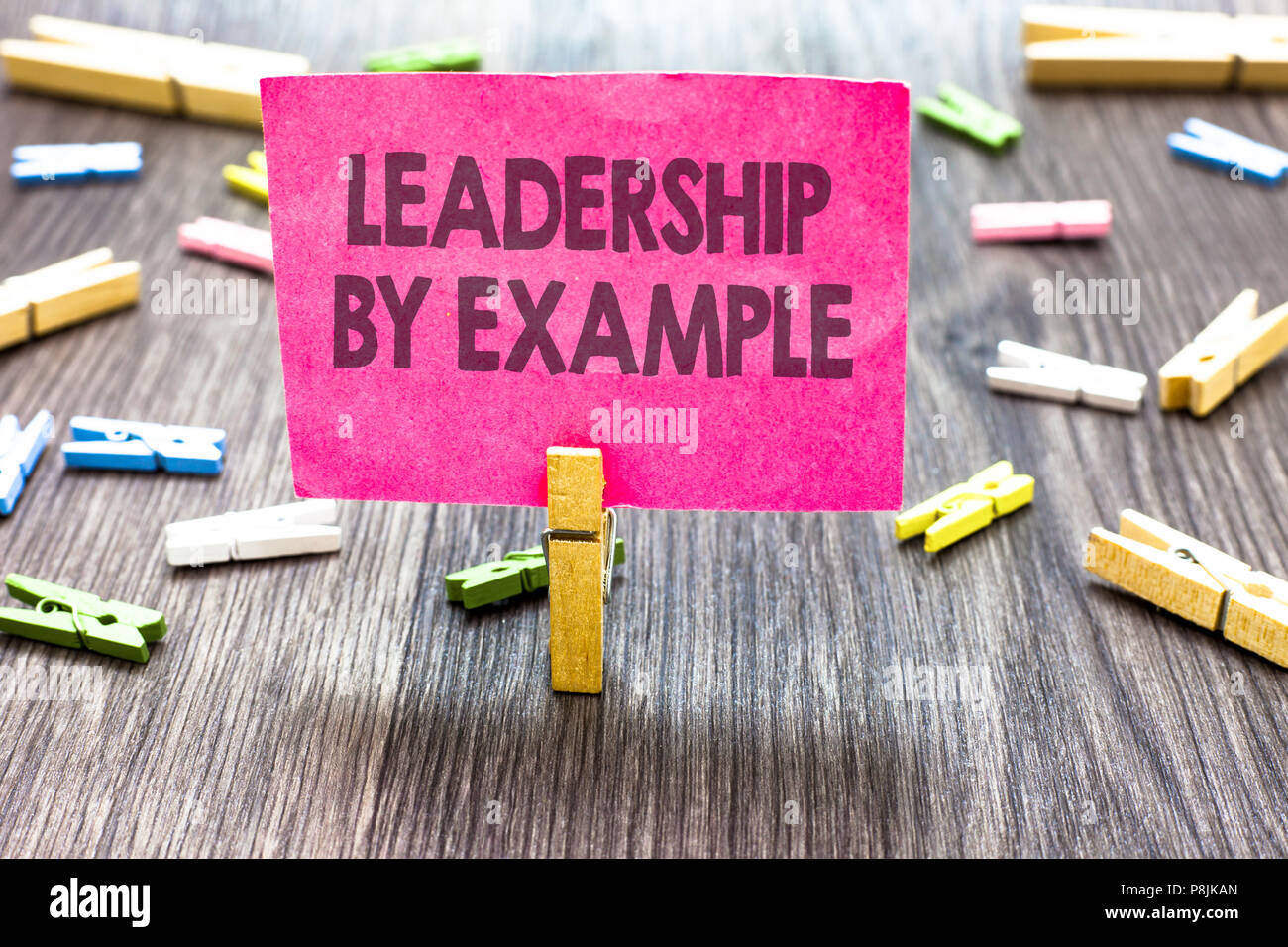 Writing note showing Leadership By Example. Business photo showcasing ...