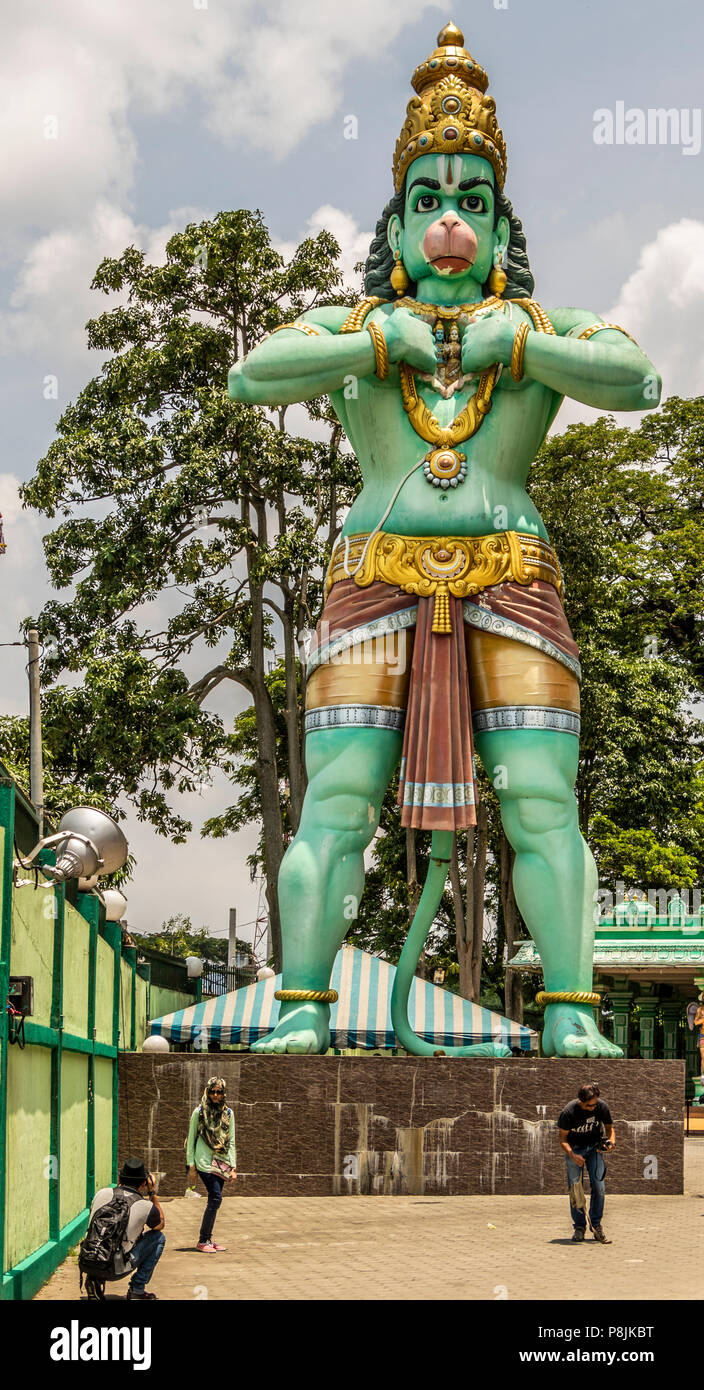 Batu Caves Selangor Kuala Lumpur Malaysia Statue of Hanuman Stock Photo