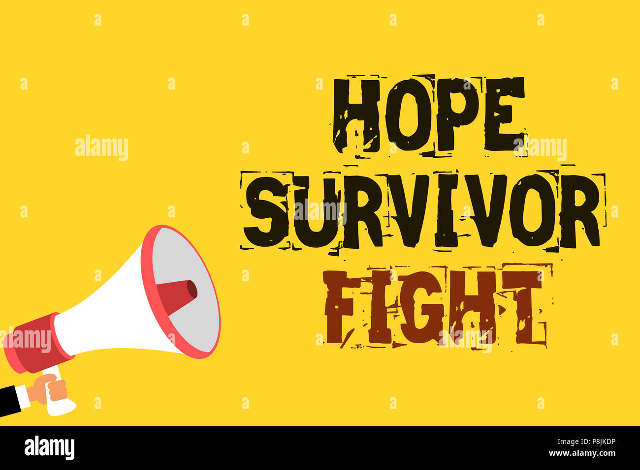 Handwriting text writing Hope Survivor Fight. Concept meaning stand