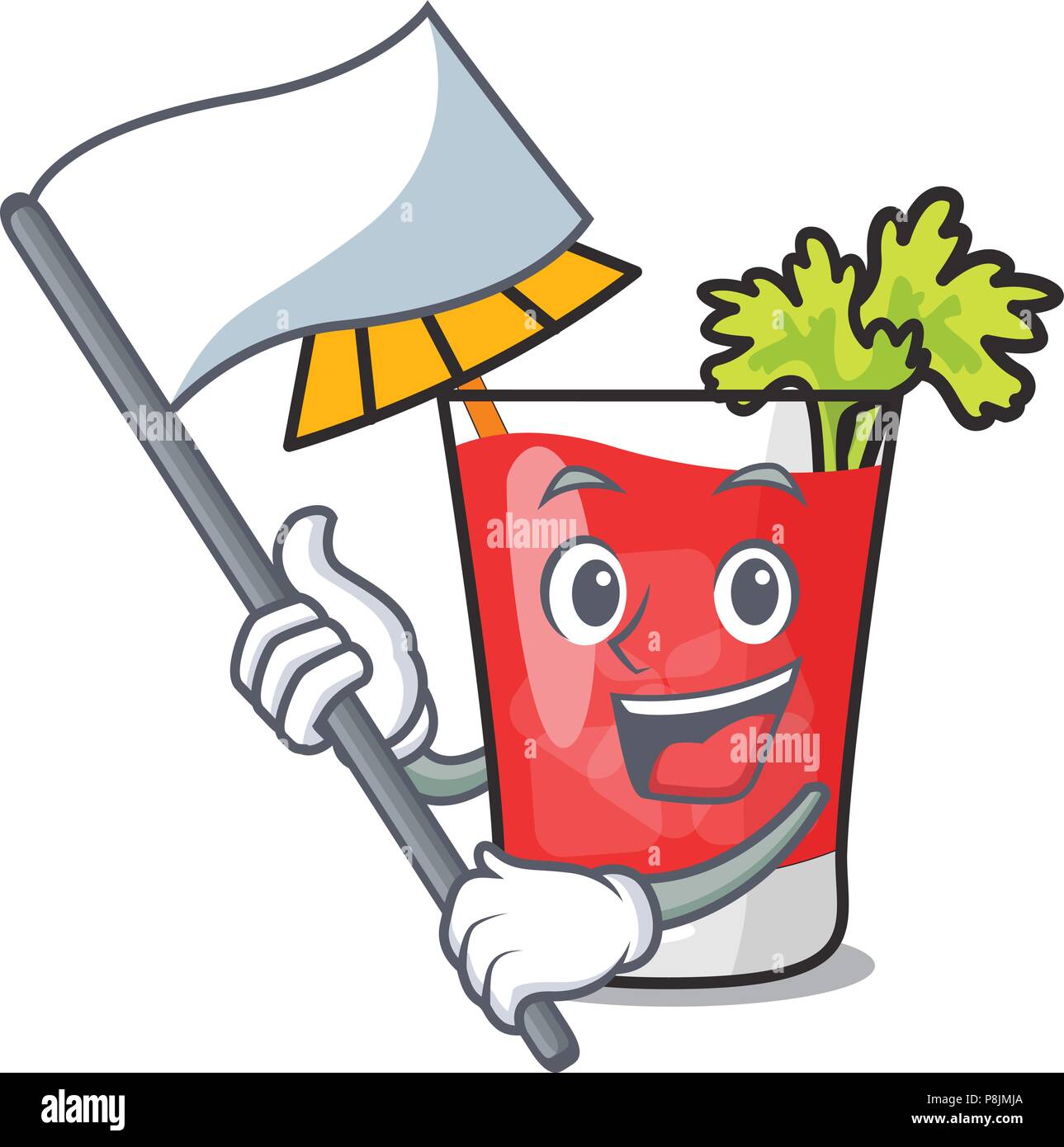 With flag bloody mary mascot cartoon Stock Vector Image & Art Alamy