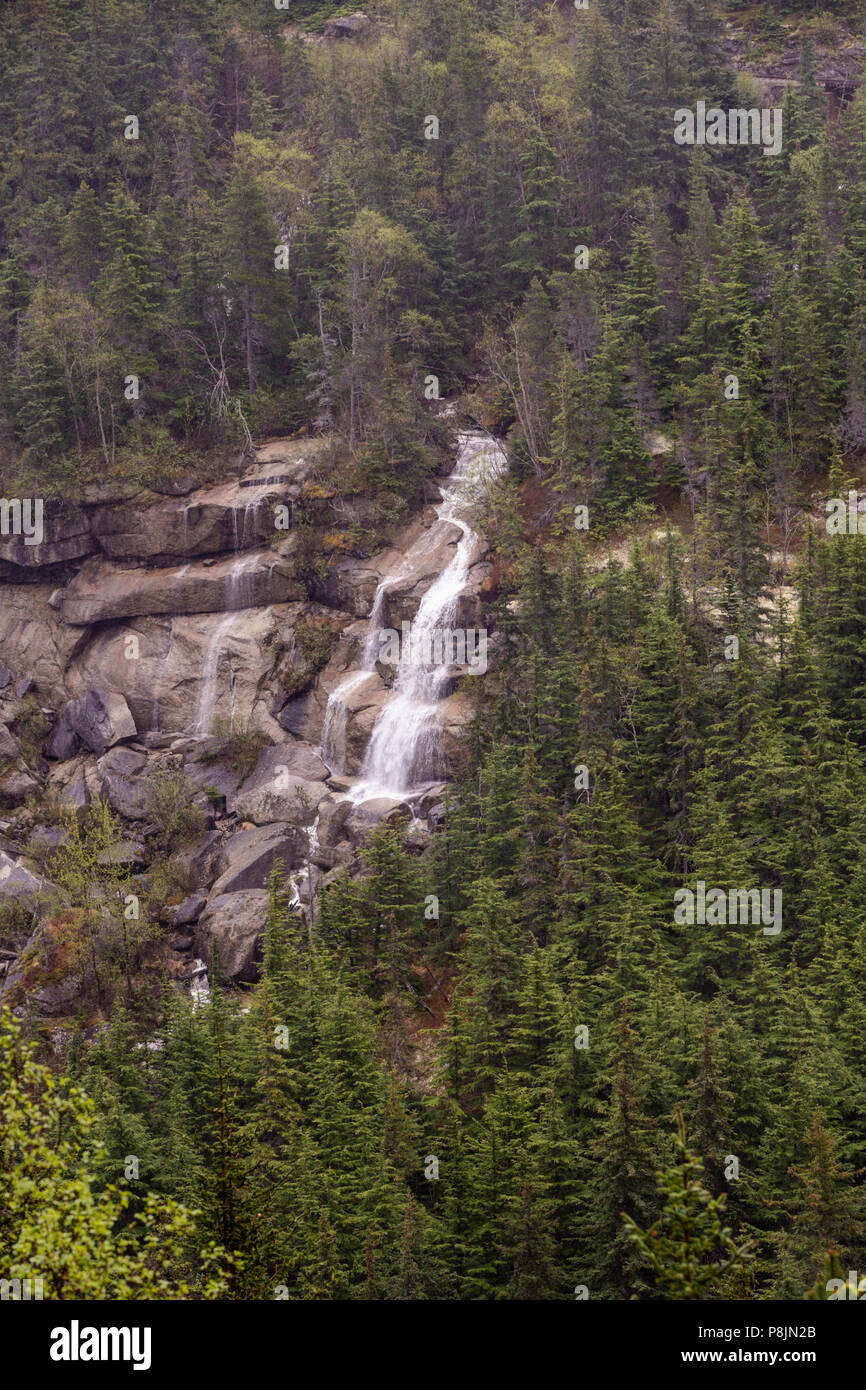 Pitchfork Falls, Skagway, Alaska, United States, USA, Tuesday, May 22
