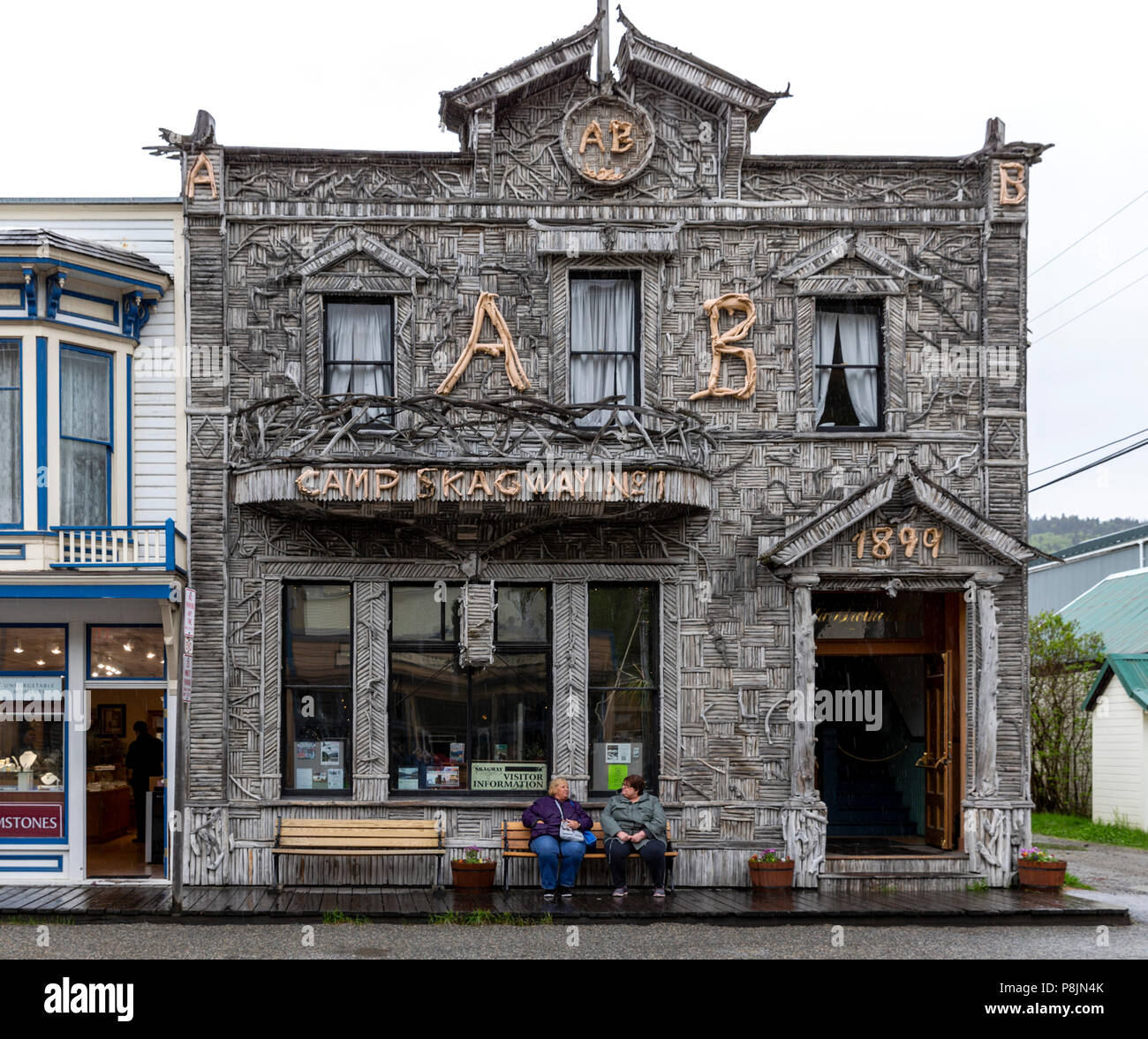 Artic Brotherhood Building, Skagway, Alaska, United States, USA, Tuesday, May 22, 2018. Stock Photo