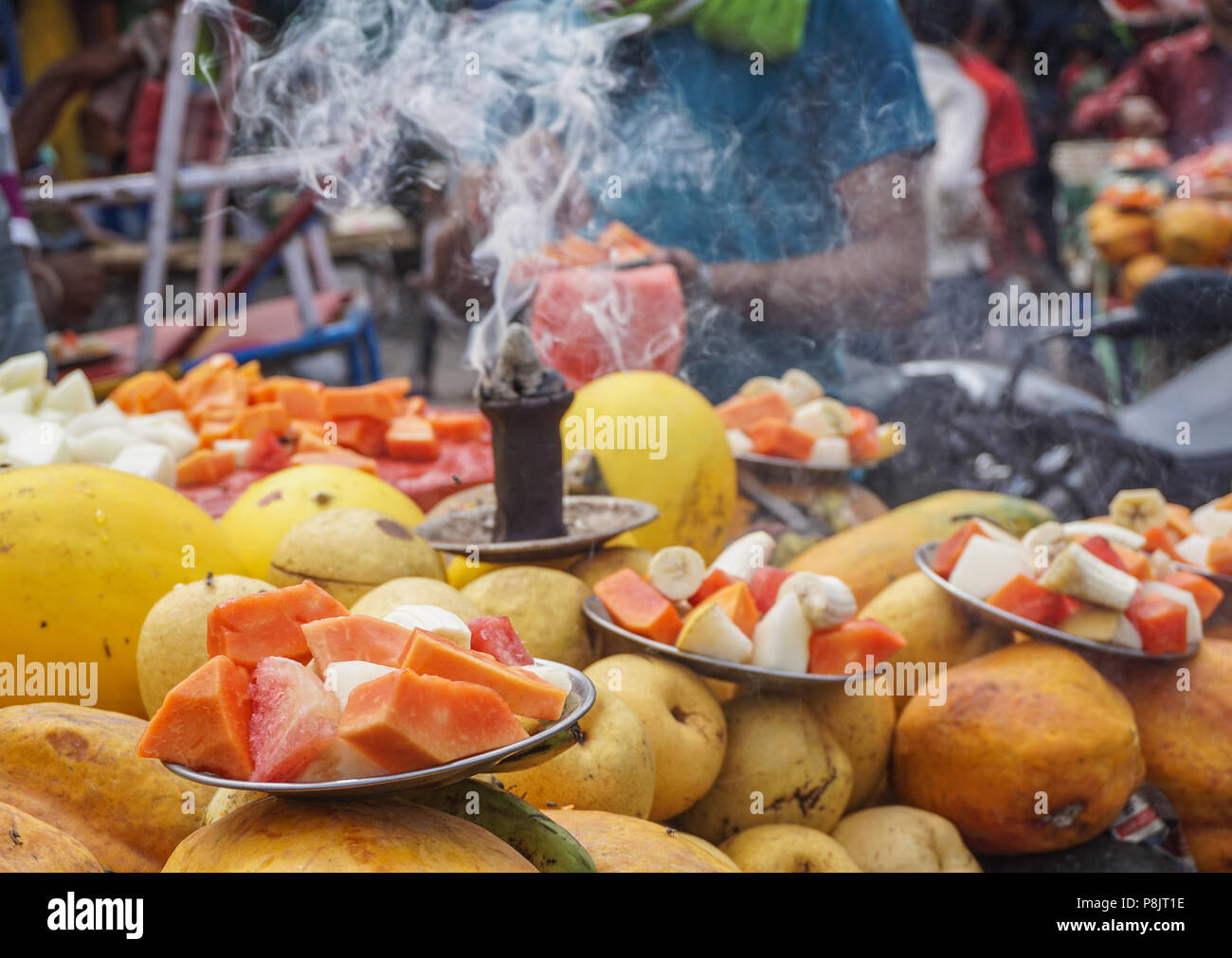 Selling fresh fruits on street in Jaipur, India Stock Photo Alamy