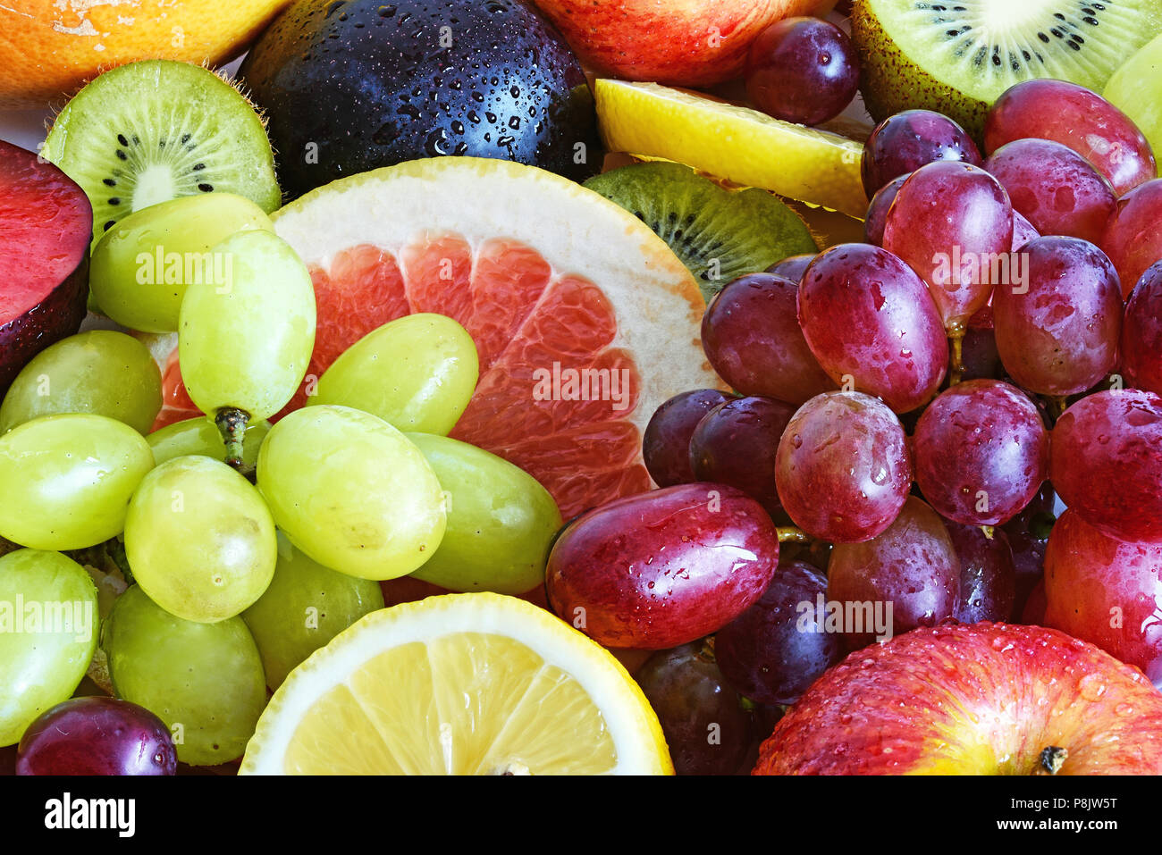 Fresh fruit slices Stock Photo Alamy