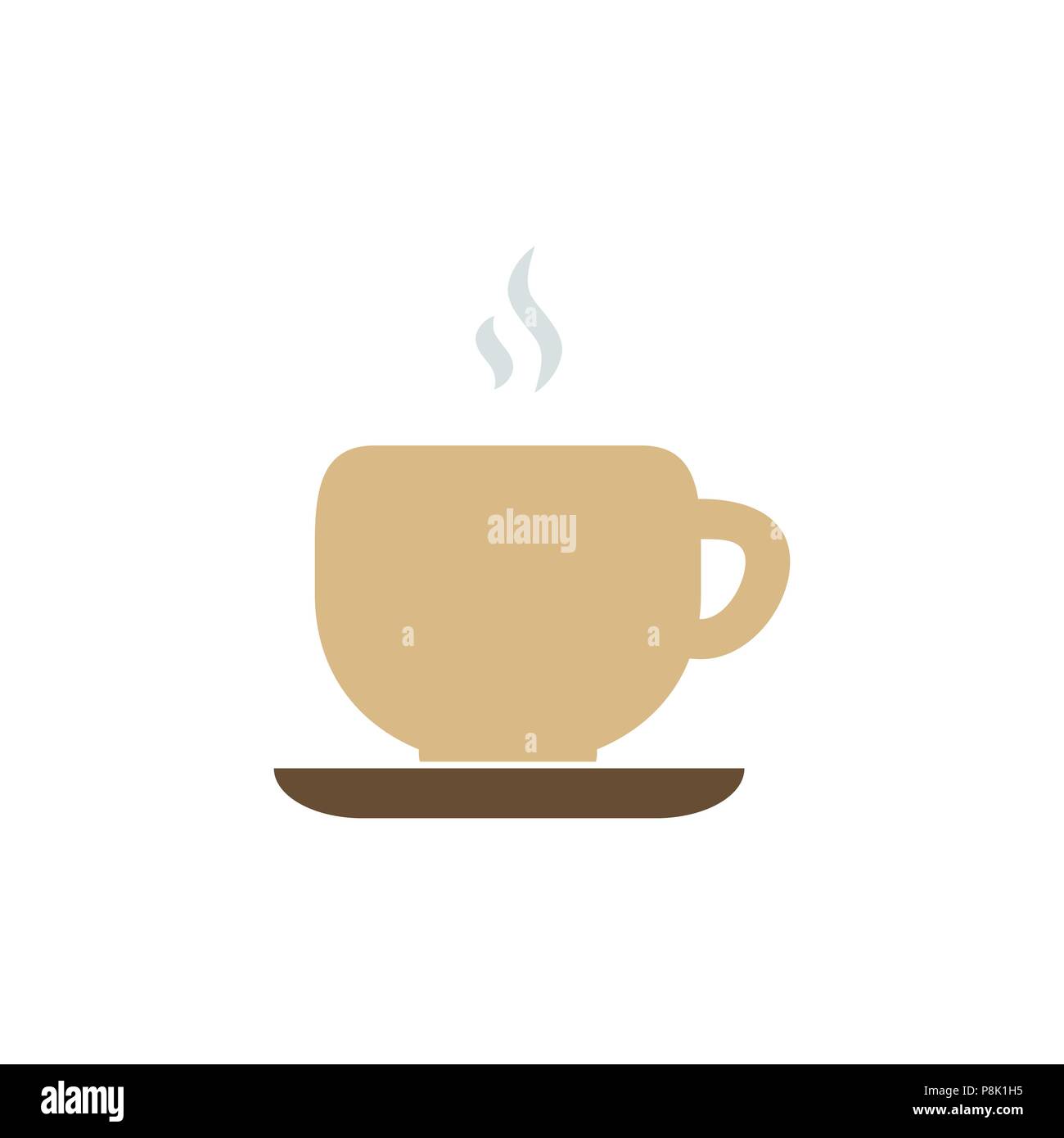 Coffee cup icon simple flat style illustration image. Stock Vector