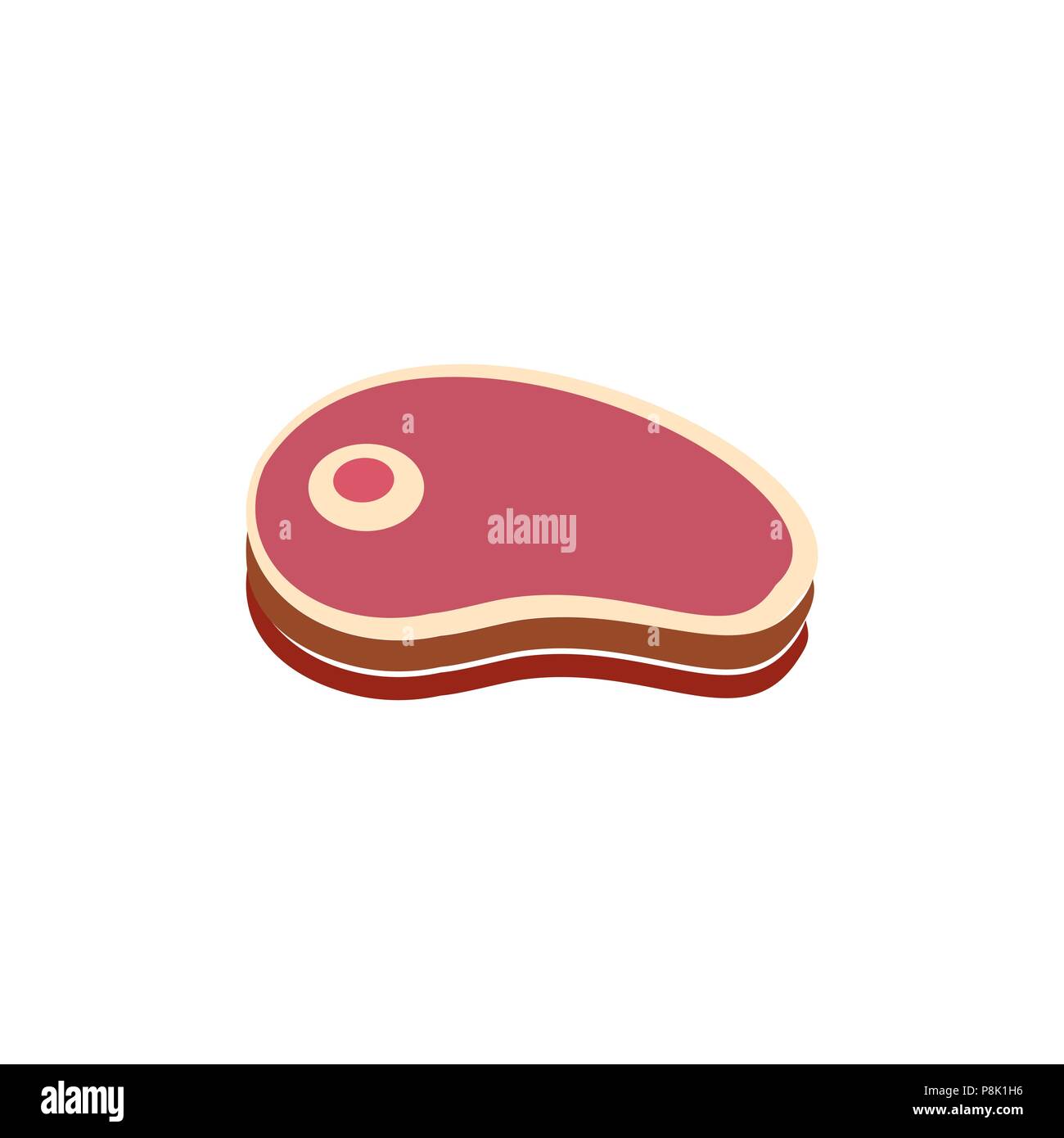 Steak icon simple flat style illustration image. Stock Vector