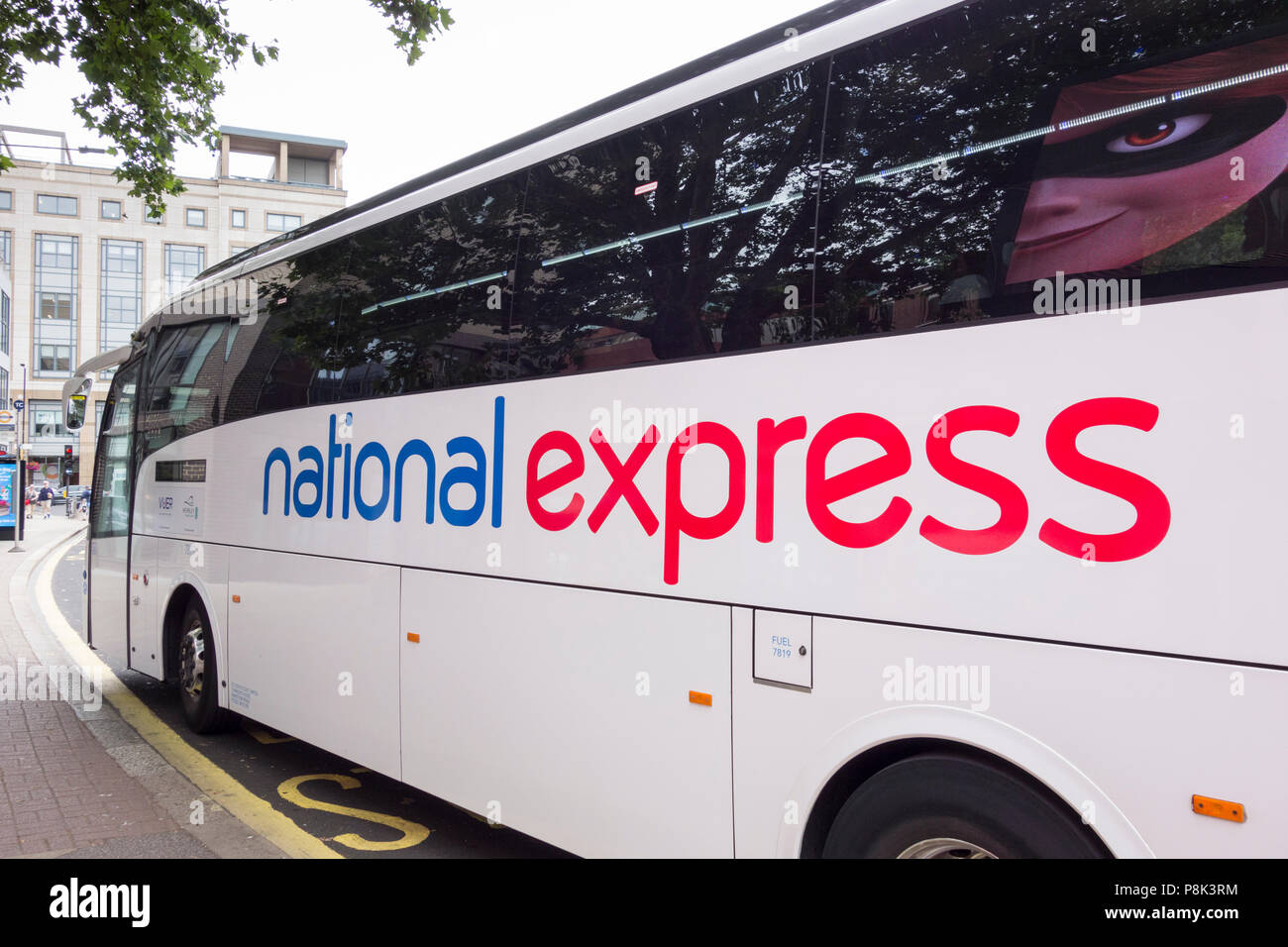 National Express coach in Hammersmith, London, UK Stock Photo