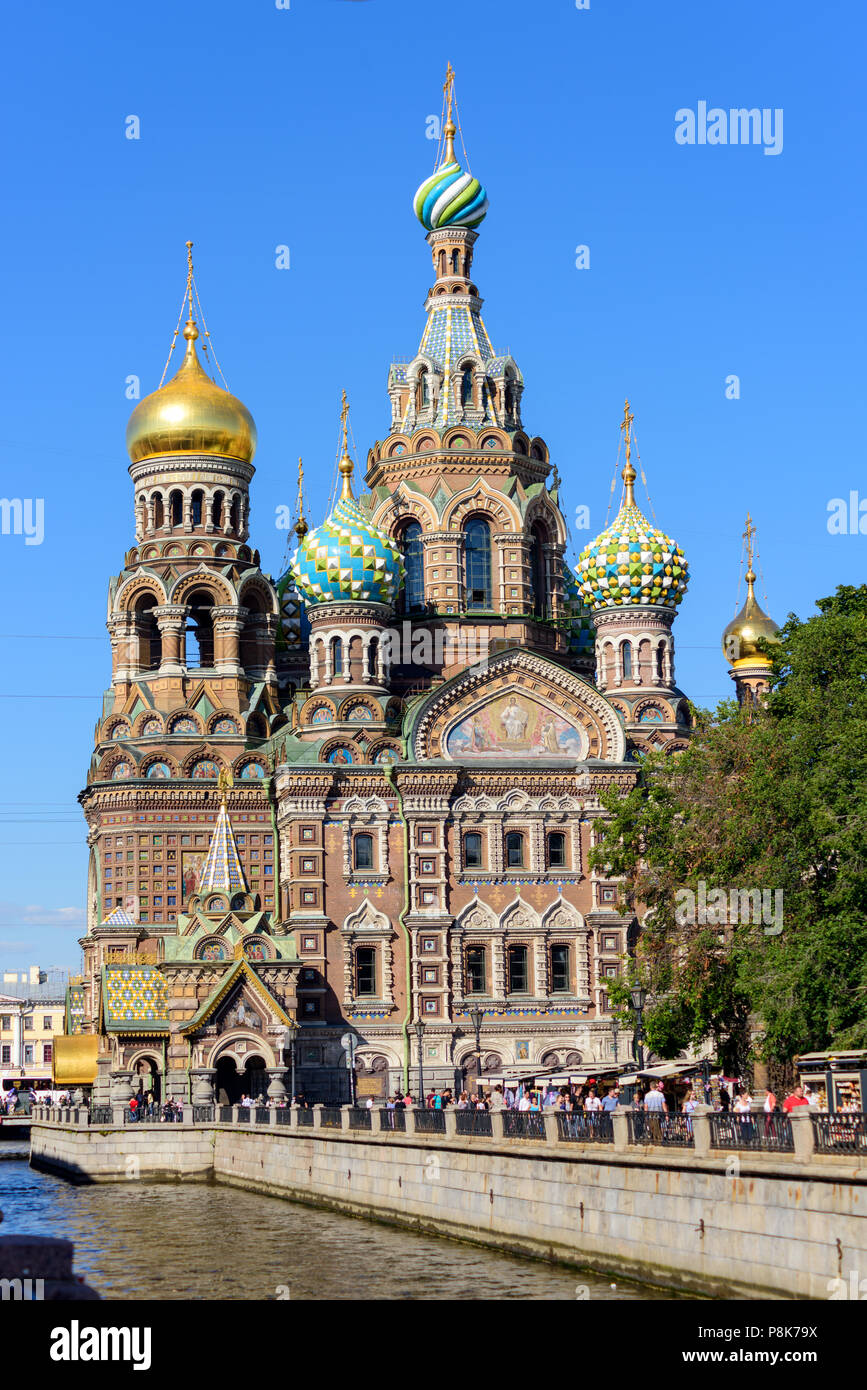 Church Of The Savior On Spilled Blood In Saint Petersburg Russia Stock Photo Alamy
