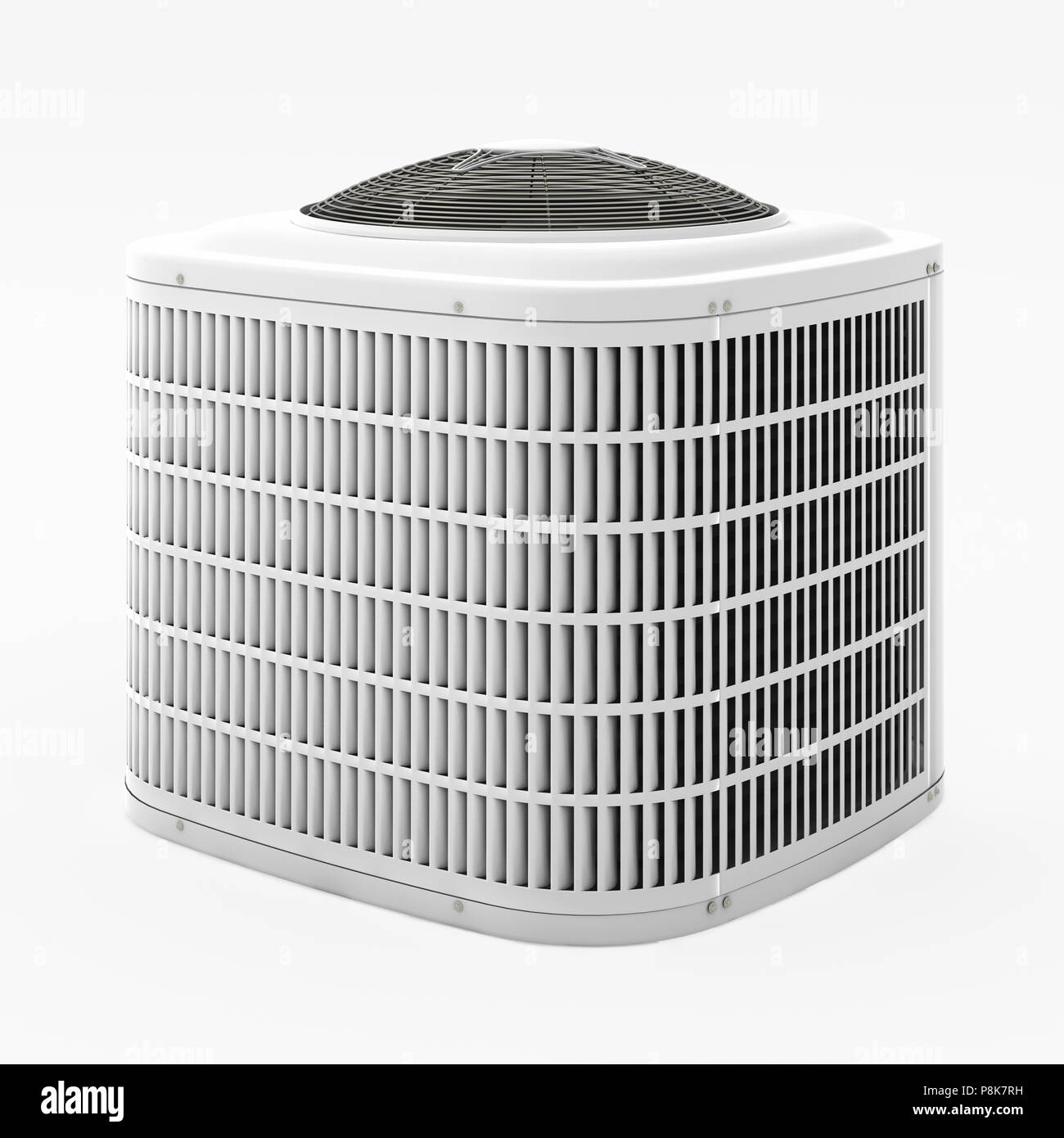 Central air conditioner. Isolated with clipping path. 3d render Stock