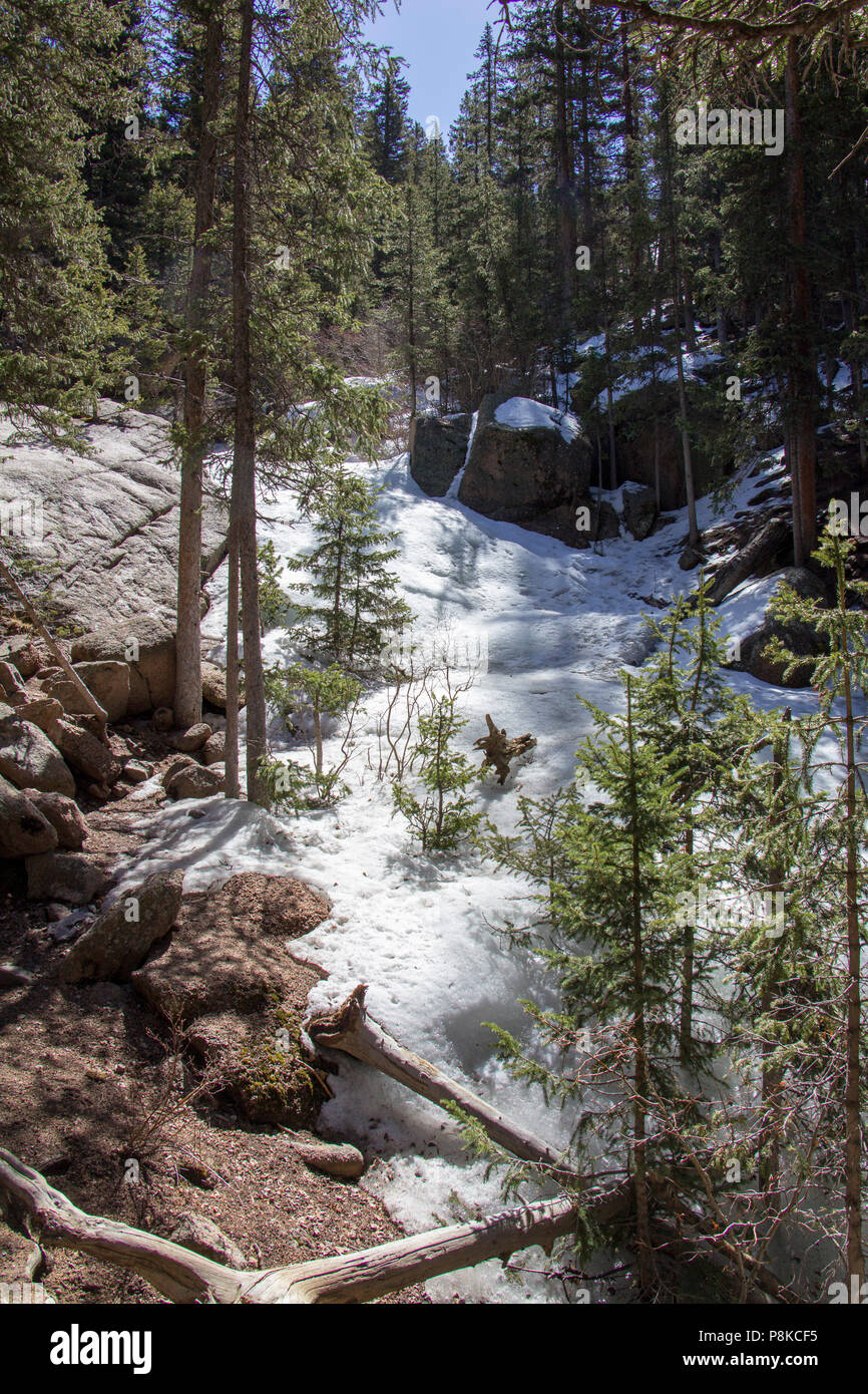 Horsethief Trail near Divide, Colorado Stock Photo