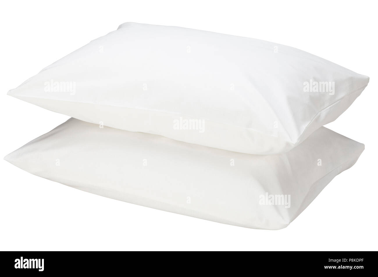 Two pillows isolated on white background. Include clipping path Stock Photo