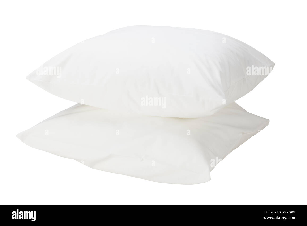 Two pillows isolated on white background. Include clipping path Stock Photo