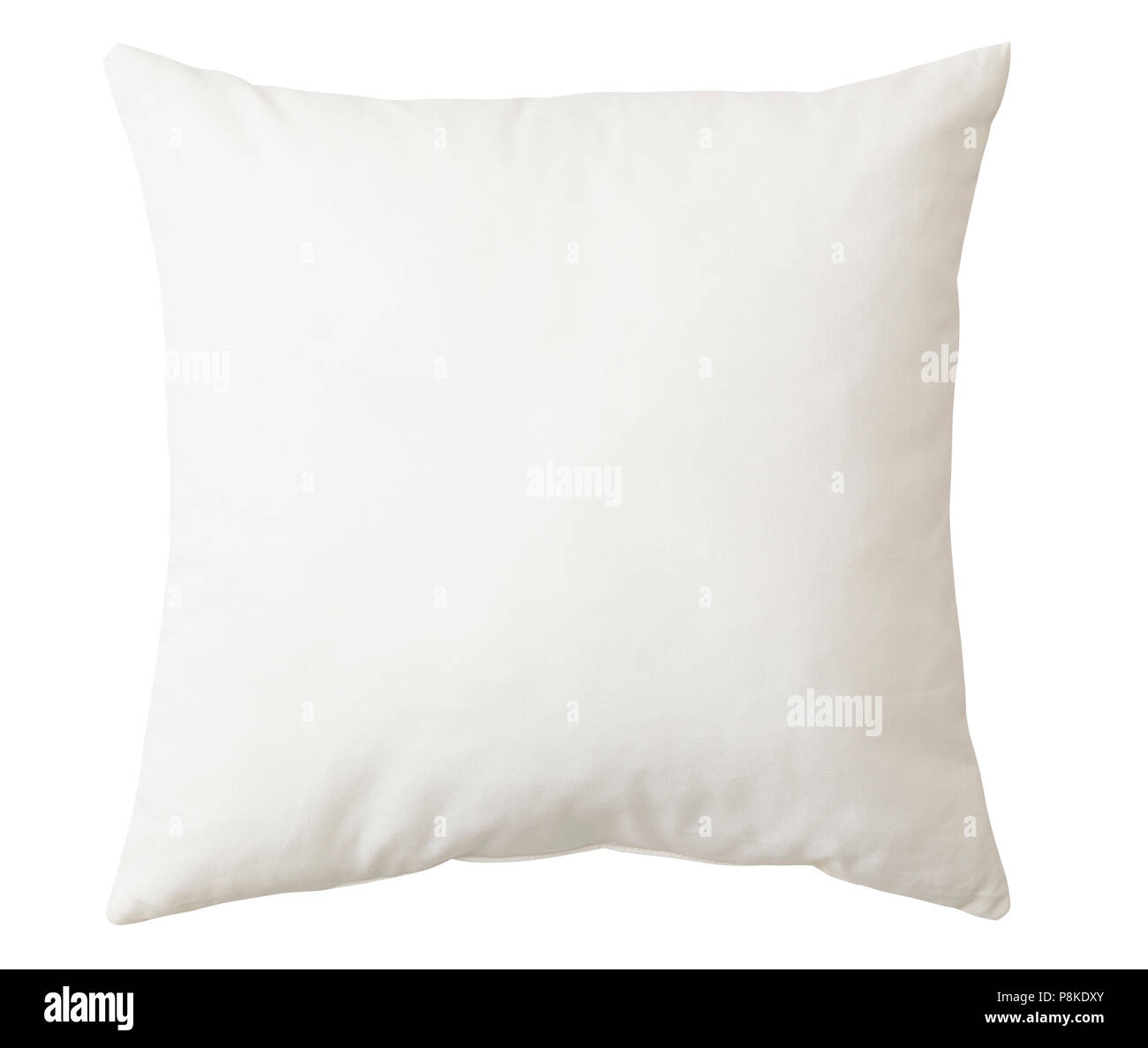 White pillow isolated on white background. Include clipping path Stock Photo