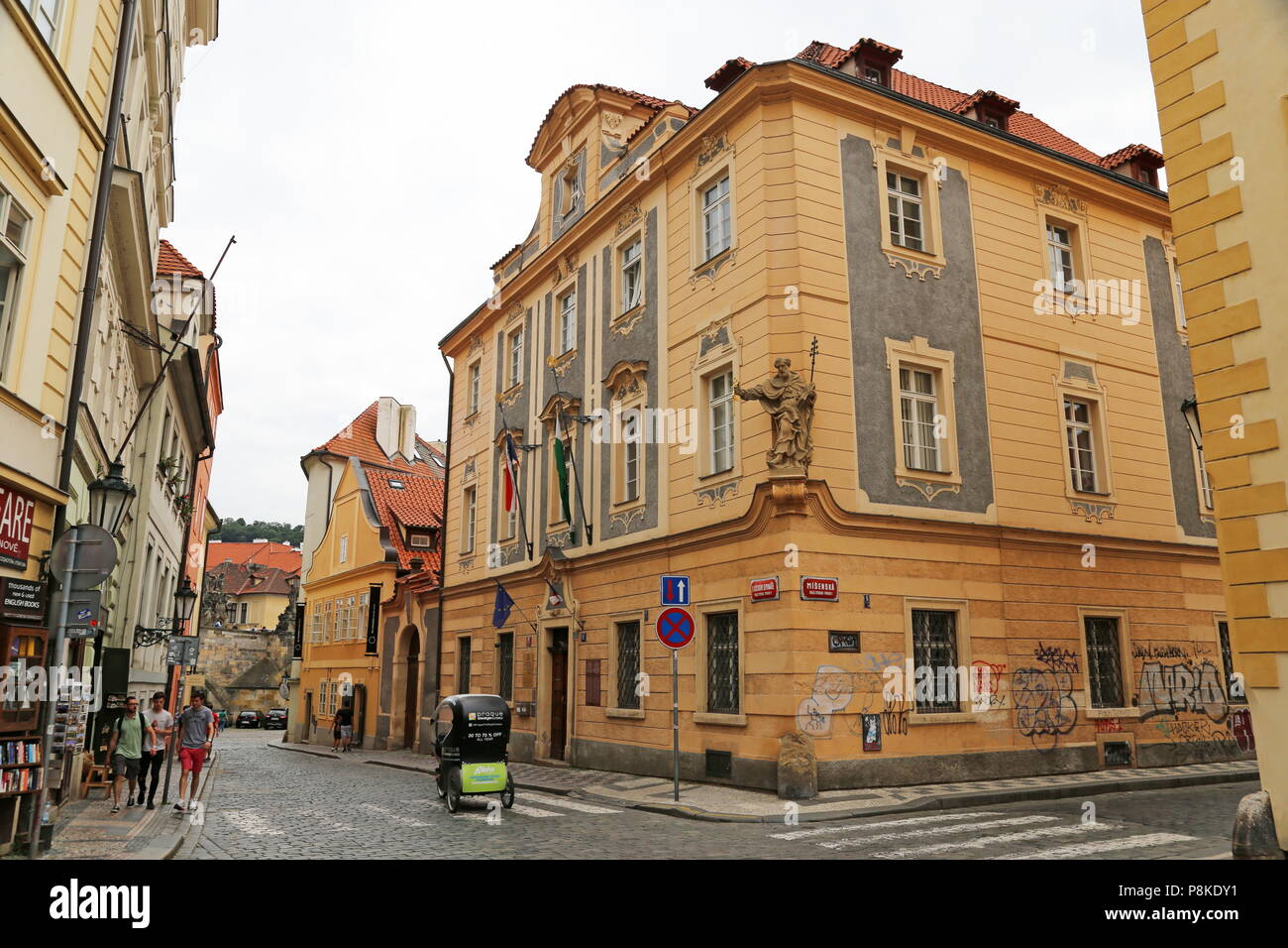 Ministry of Education, Youth and Sport, U Lužického Semináře, Malá Strana (Little Quarter), Prague, Czechia (Czech Republic), Europe Stock Photo