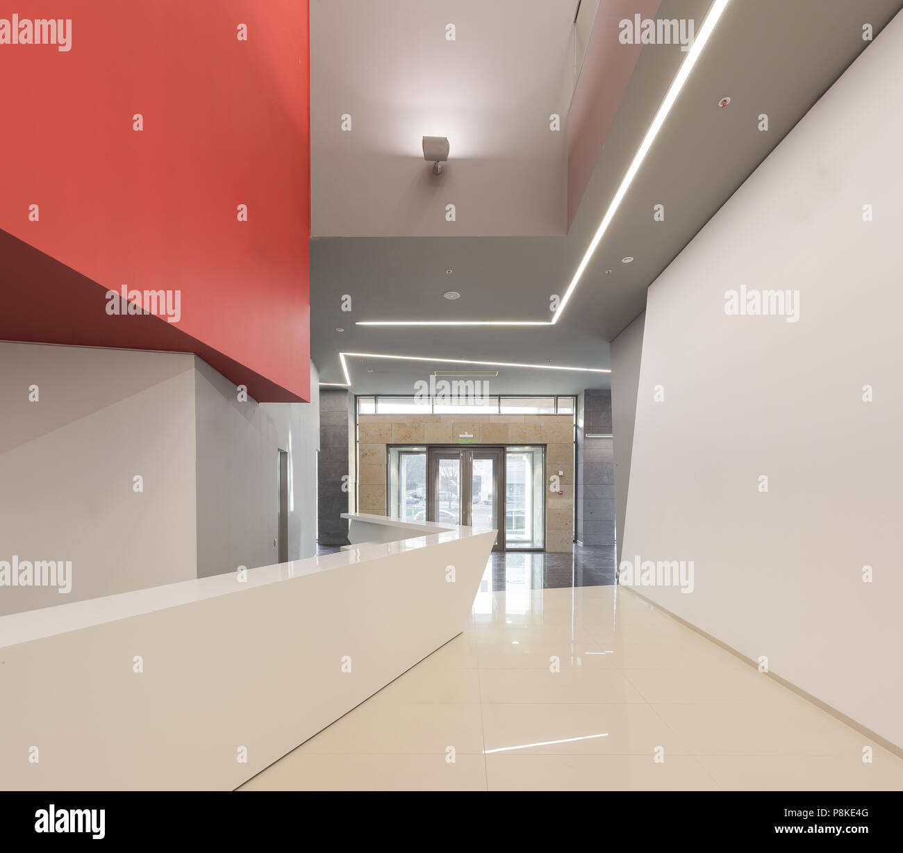 MOSCOW - OCTOBER 15. The empty reception of Olympic reserve school takes its first visitors on October 15, 2015 in Moscow Stock Photo