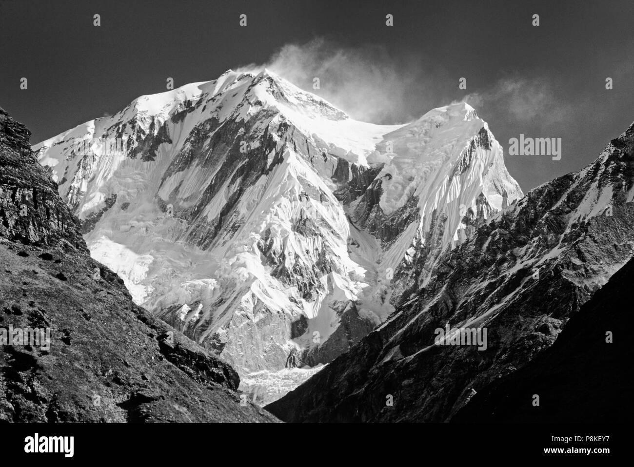 ANNAPURNA 4 rises above HIMALAYAN VALLEYS - ANNAPURNA SANCTUARY, NEPAL ...