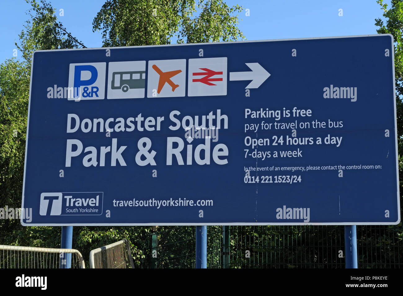 Doncaster South Free Park and Ride, Sheep Bridge Ln, Rossington, Doncaster DN11 0GT Stock Photo