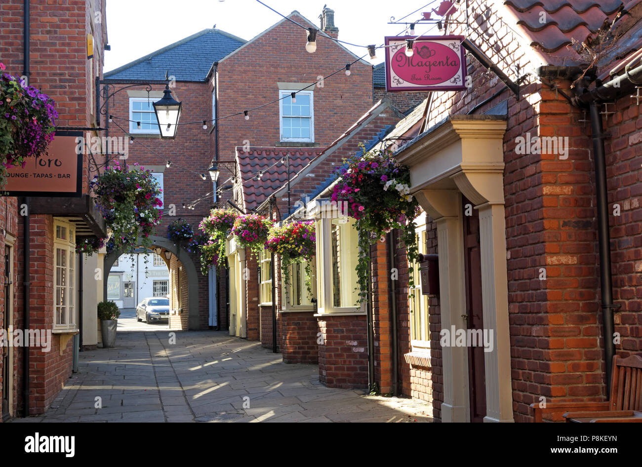 Casual Shopping street in Bawtry, Doncaster District, South Yorkshire, England, UK Stock Photo