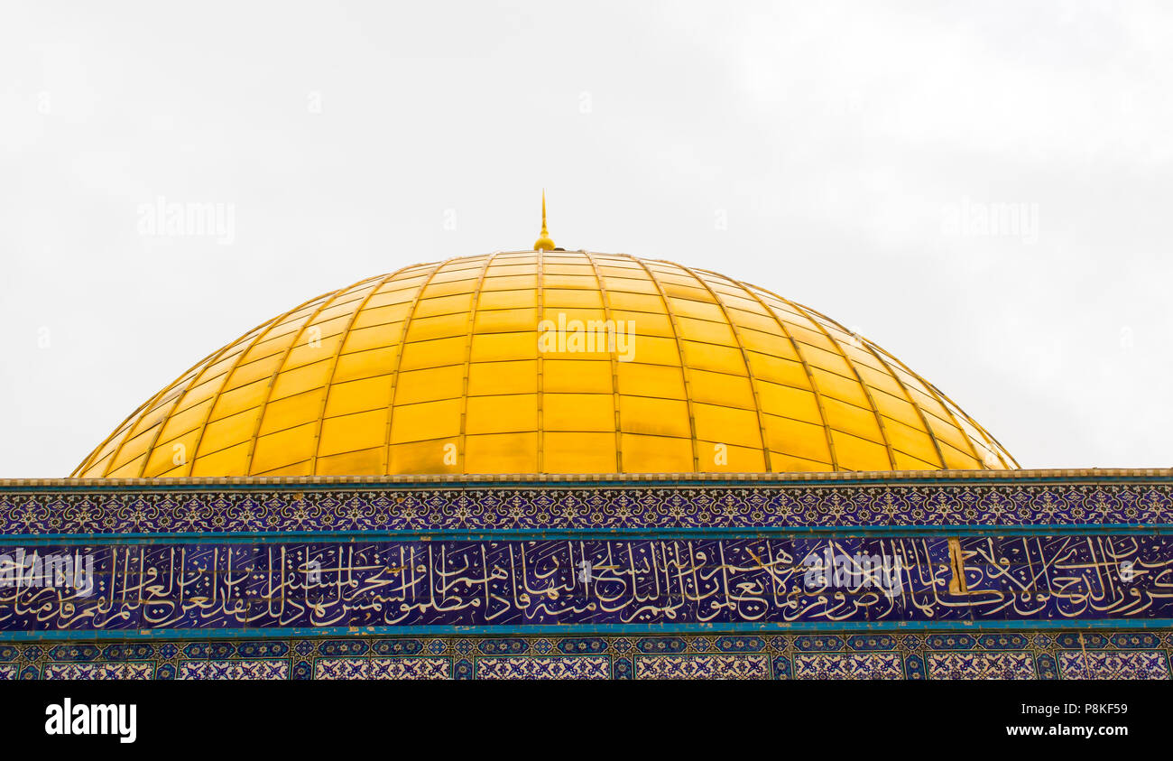 The Dome of the rock Islamic Holy Place built on the site of the