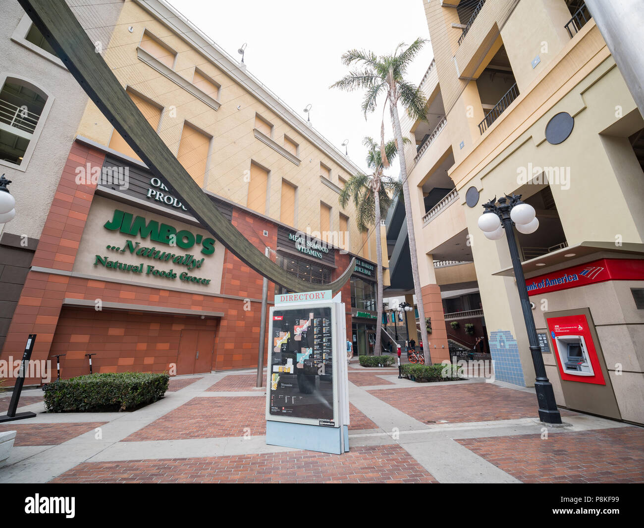 San Diego, JUN 29: The Horton Plaza Mall on JUN 29, 2018 at San Diego, California Stock Photo
