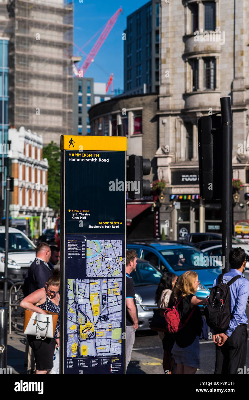 Hammersmith town centre, Hammersmith, London, England, U.K Stock Photo