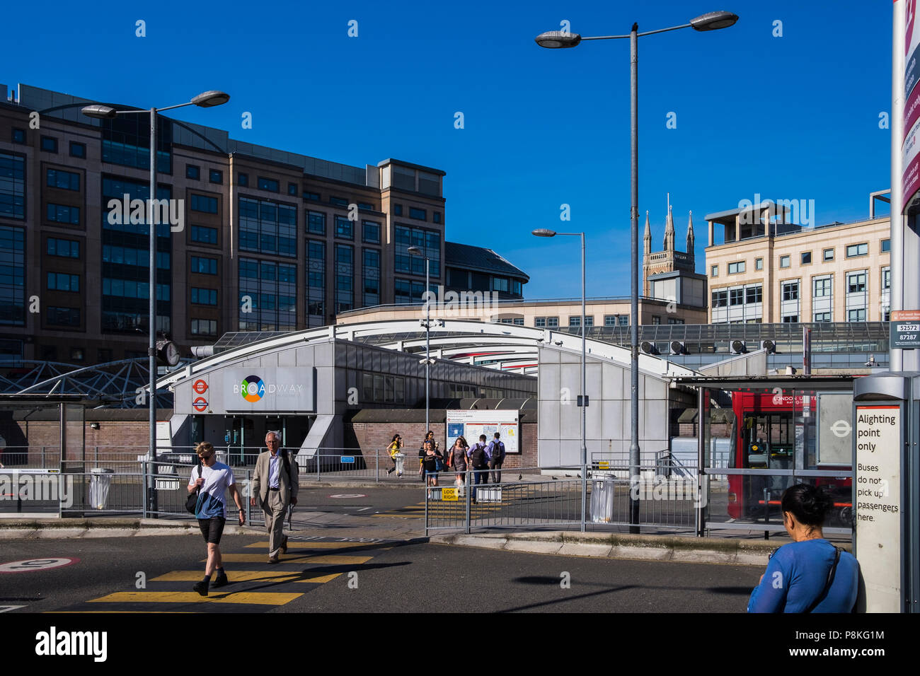 Hammersmith bus station, Hammersmith, London, England, U.K. Stock Photo