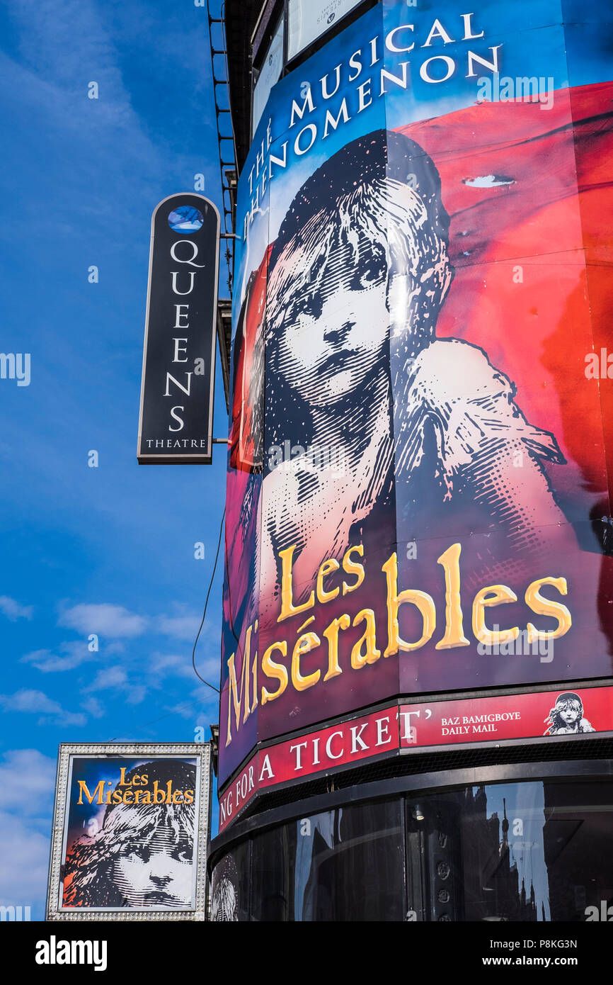 Les Miserables musical, Queens Theatre, London, England, U.K. Stock Photo