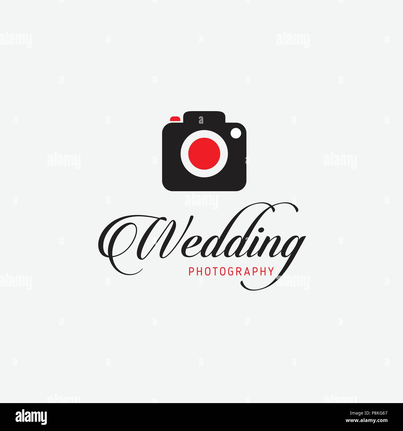 Vector Black and Red Icon for Photographer. Camera Icons. For web