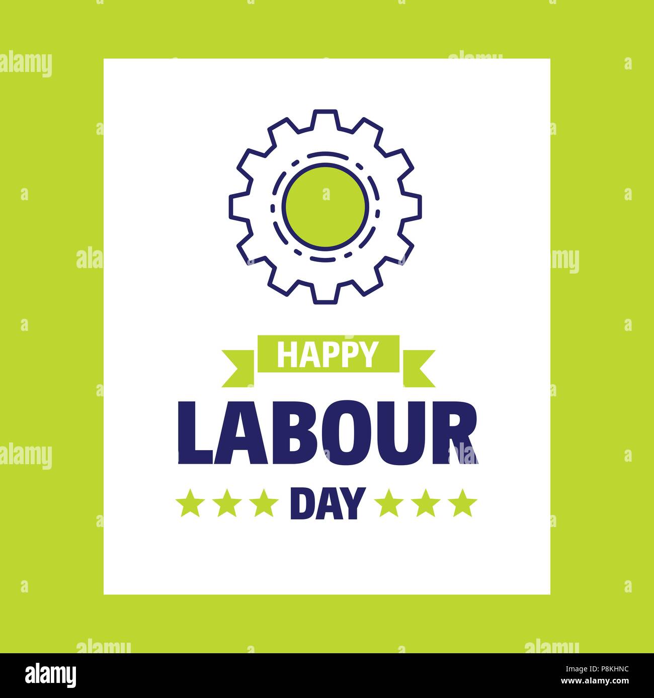 Happy Labour day design with green and blue theme vector with hardware