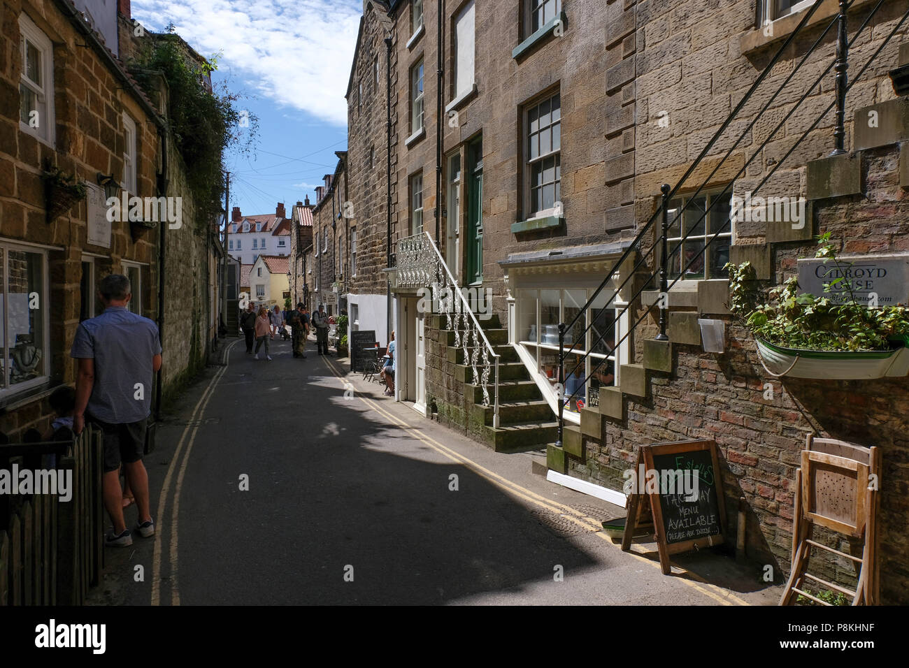 Street views of Robin Hood's Bay,Yorkshire Heritage Coast,England,UK Stock Photo