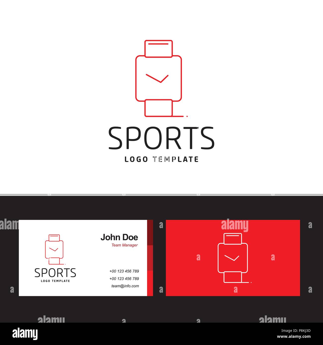 Business Card Design With Sports Logo Design Vector For Web Design And Application Interface Also Useful For Infographics Vector Illustration Stock Vector Image Art Alamy