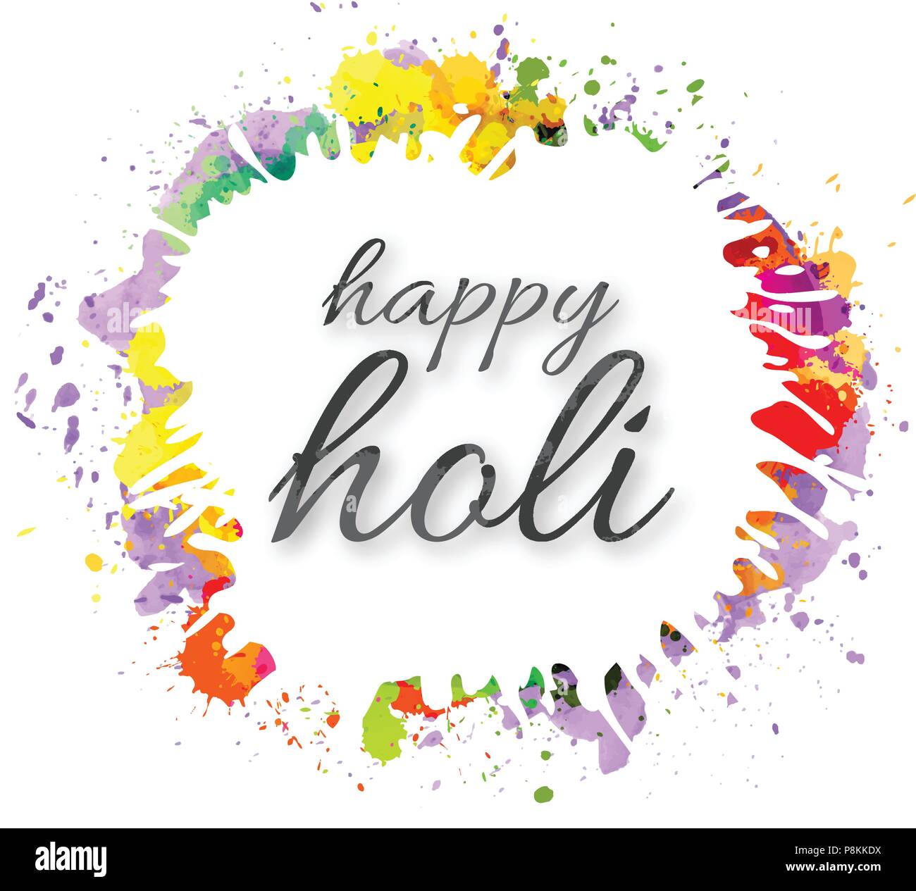 Happy Holi Watercolor Splash background. For web design and application ...