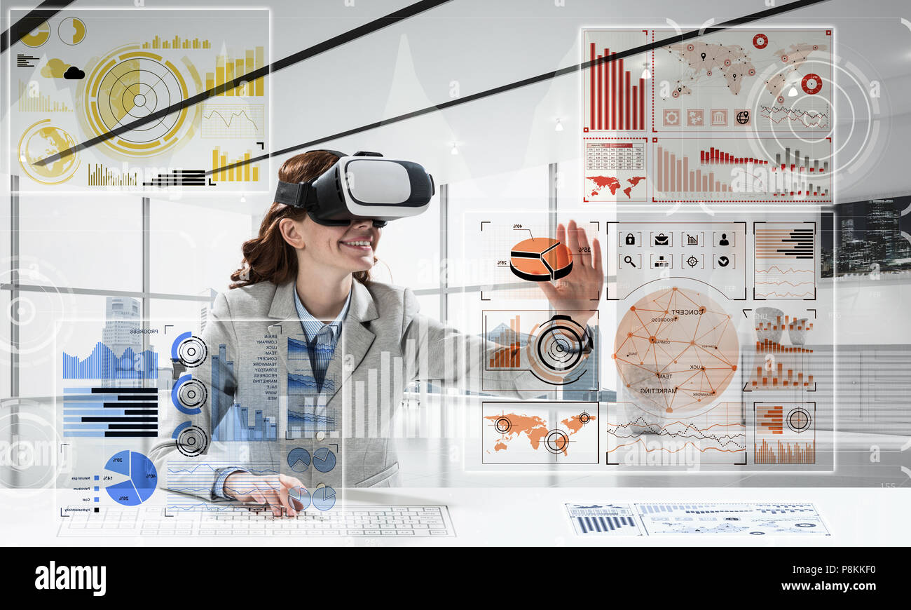 Virtual reality experience Stock Photo Alamy