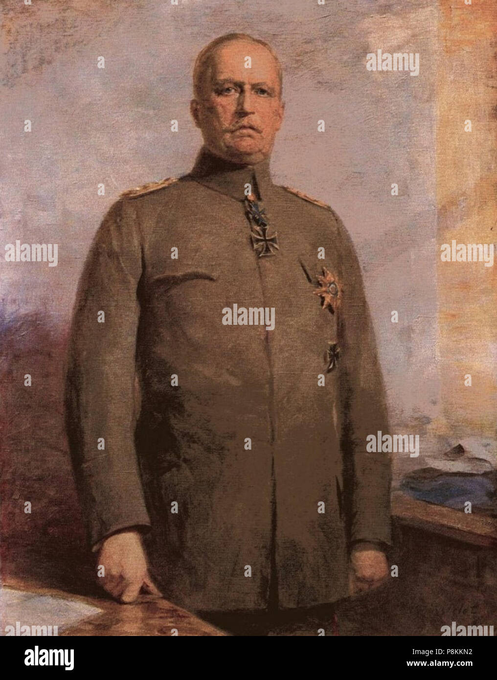 330 Hermann Eißfeldt - Portrait Erich Ludendorff, stehend Stock Photo