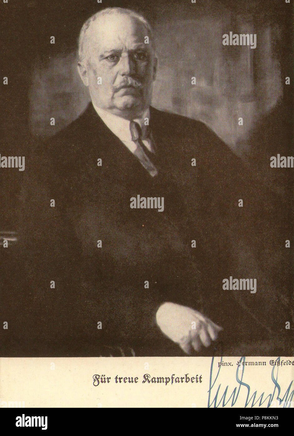 330 Hermann Eißfeldt - Portrait Erich Ludendorff, sitzend Stock Photo