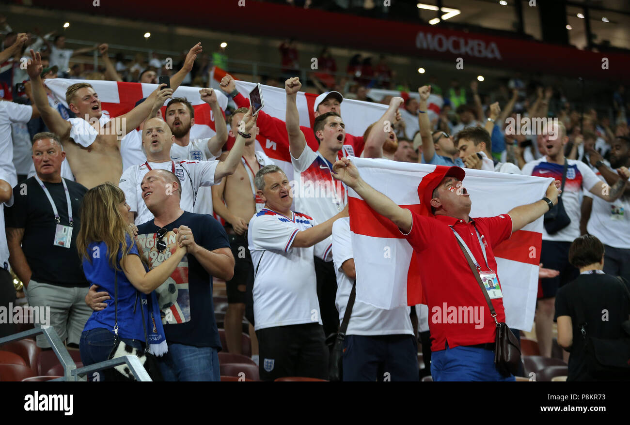 England Fans singing don't look back in anger CROATIA V ENGLAND CROATIA V  ENGLAND, 2018 FIFA WORLD CUP RUSSIA 11 July 2018 GBC9637 2018 FIFA World  Cup Russia, Semi Final STRICTLY EDITORIAL