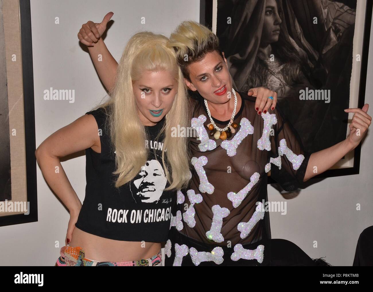 Hollywood, California, USA. 16th May, 2015. JESIKA VON RABBIT and PEACHES attands 'What Else Is In The Teaches of Peaches' World Premiere Book Signing At La Luz de Jesus Gallery In Hollywood. Credit: Billy Bennight/ZUMA Wire/Alamy Live News Stock Photo