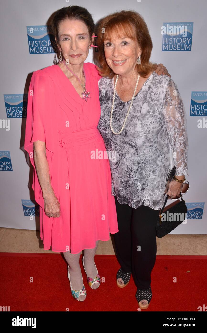 June 3, 2015 - Santa Monica, California, USA - MARGARET O'BRIEN and  GIGI PERRAULT attends the 'Love, Shirley Temple' Exhibit VIP Opening Preview of Shirley Temple's Personal Childhood Collection Of Movie Costumes, Dolls And Memorabilia. (Credit Image: © Billy Bennight via ZUMA Wire) Stock Photo