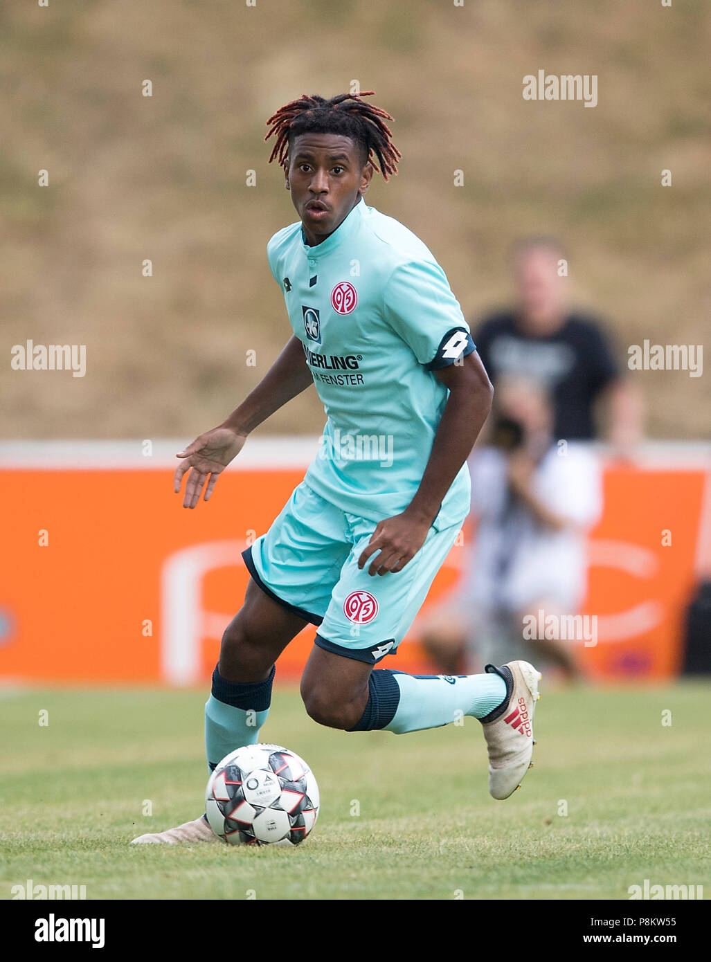 Leandro BARREIRO (MZ), Action, Football Friendly Match, KFC Uerdingen - FSV FSV FSV Mainz 05 (MZ) 1: 2, on 12.07.2018 in Duisburg / Germany. | usage worldwide Stock Photo