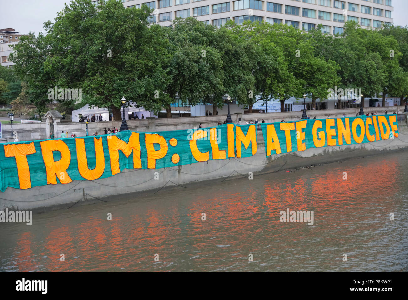 Westminster London 12th July 2018 Campaigners Against Climate