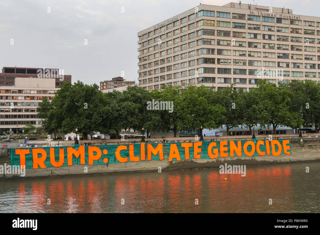 Westminster London 12th July 2018 Campaigners Against Climate