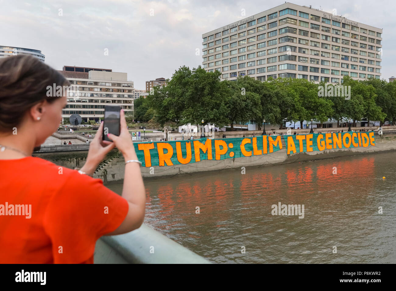 Westminster London 12th July 2018 Campaigners Against Climate
