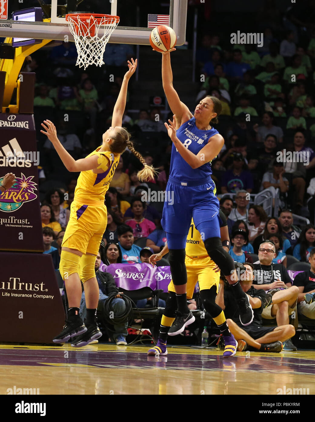 Dallas Wings center Elizabeth Cambage 8 with rebound during the Dallas