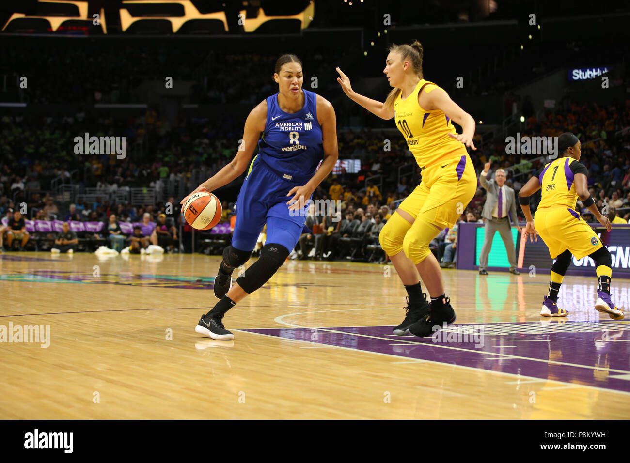 Dallas Wings center Elizabeth Cambage 8 during the Dallas Wings vs Los