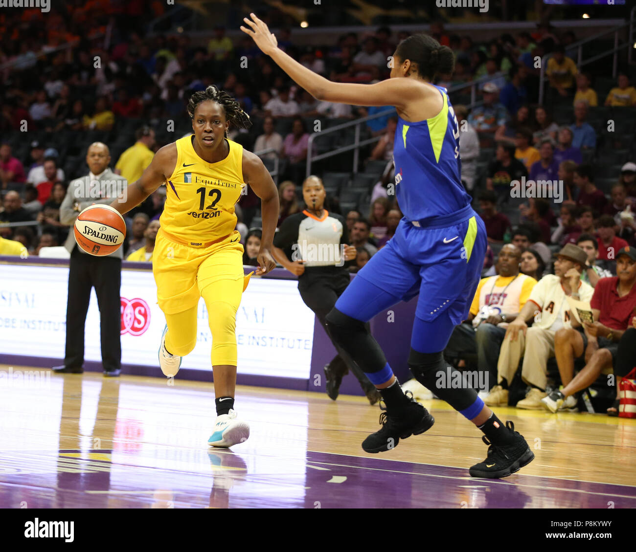 Los Angeles Sparks guard Chelsea Gray 12 during the Dallas Wings vs