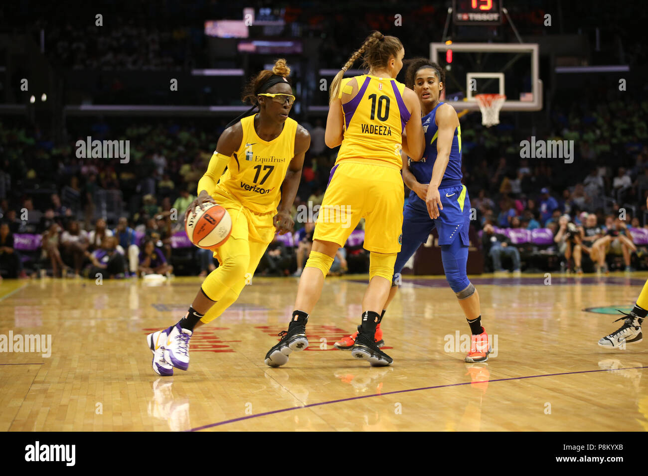 Los Angeles Sparks forward Essence Carson 17 during the Dallas Wings
